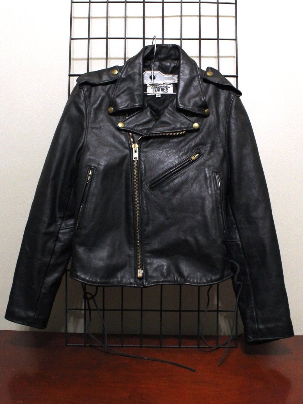Womens Dallas Premium Leather Black Cropped Motorcycle Riding Jacket Size 10